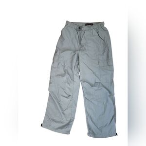 No Boundaries Green Nylon Track Army Cargo Pants M